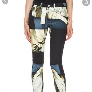 Acne jeans 5 black flowers